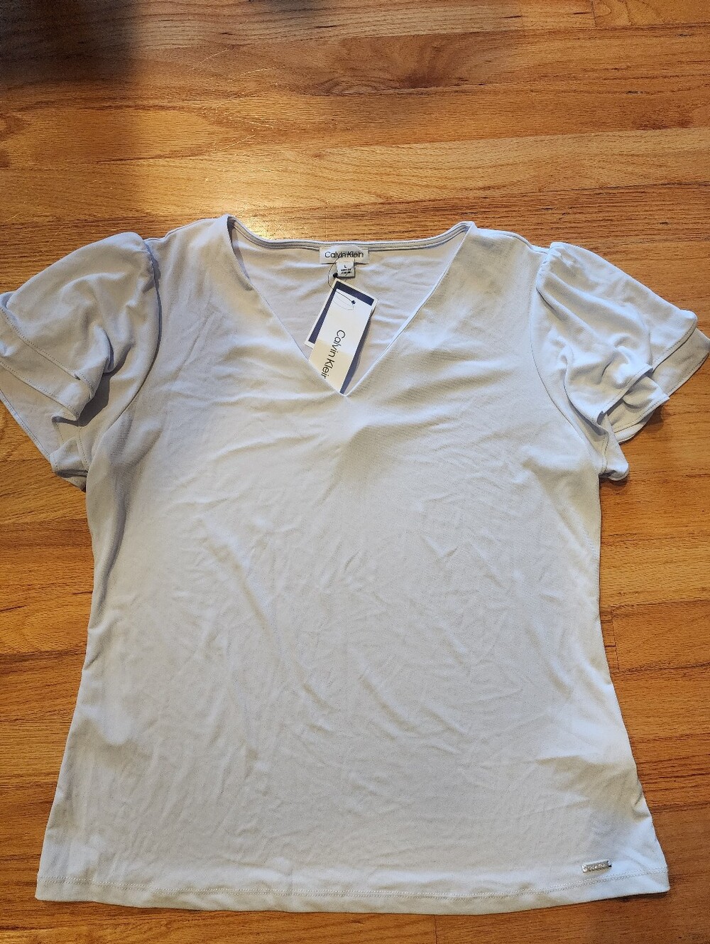 Women Light Gray Blouse Calvin Klein L